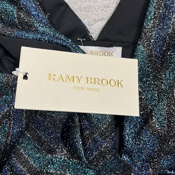 Ramy Brook Metallic Blue and Black bathing suit - Picture 4 of 10